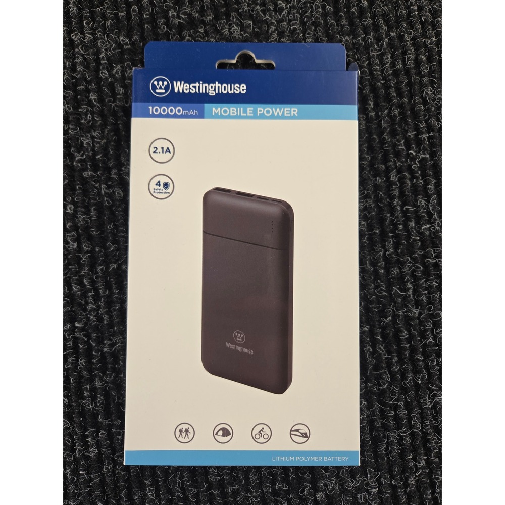 Westinghouse 10000mAh‎ Mobile Power Bank Dual USB Portable Charger WP726-100CBH